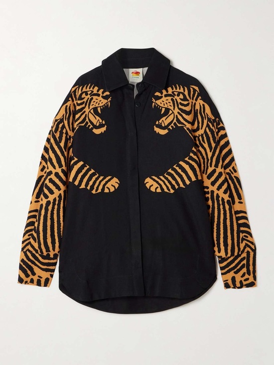 FARM Rio Tops - FARM Rio Black Roaring Tigers Long Sleeve Shirt Size XS NWT